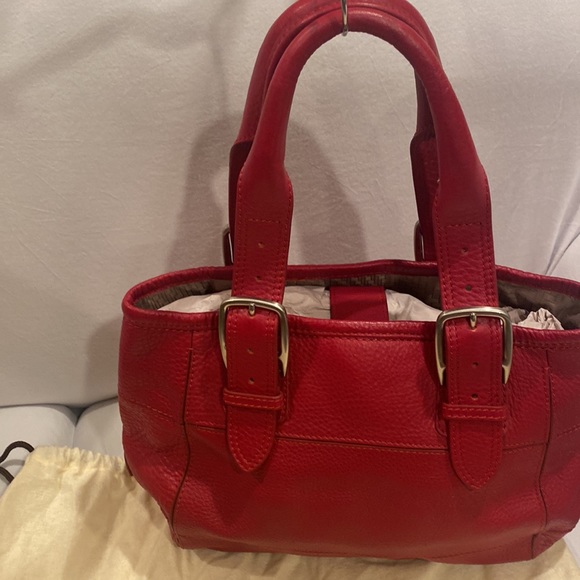 Women’s Cole Haan satchel bag red thick leather beautifully maintained clean - Picture 2 of 9